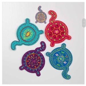 Cat Lady Embroidery Coasters